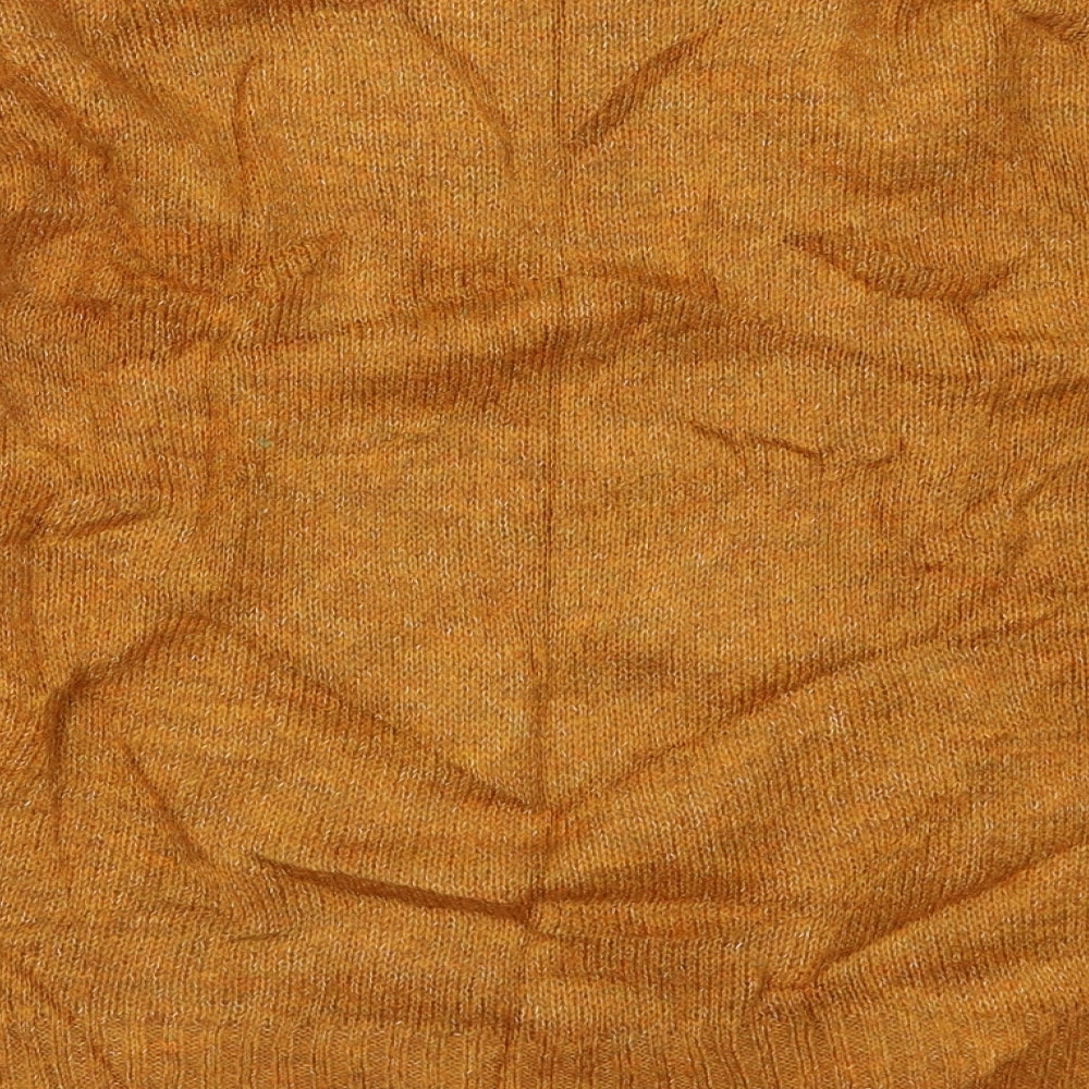 New Look Womens Orange  Knit Pullover Jumper Size S