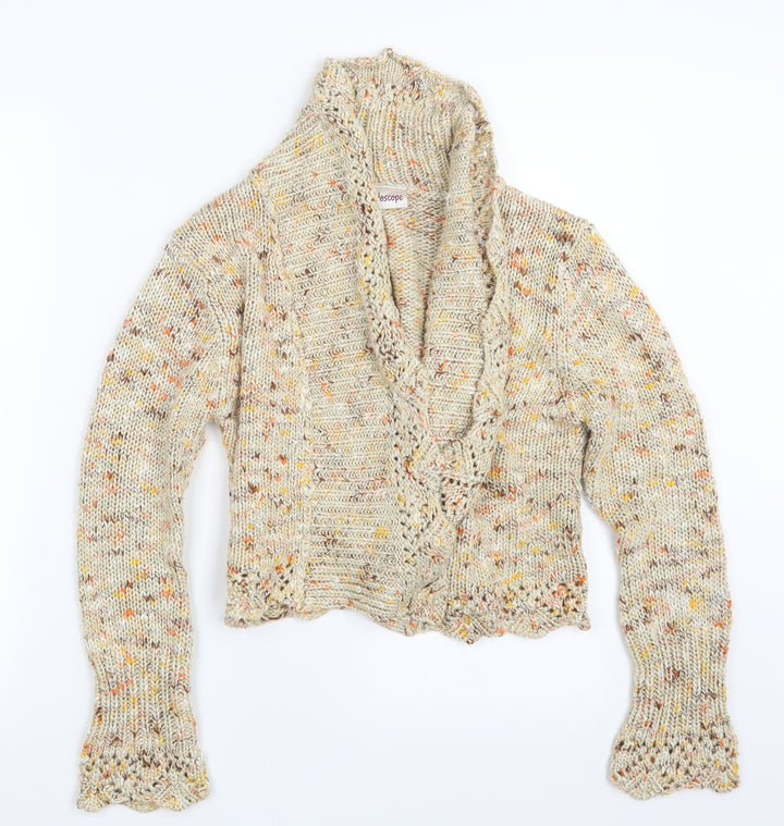 Kaleidoscope Womens Yellow Knit Cardigan Jumper Size 12