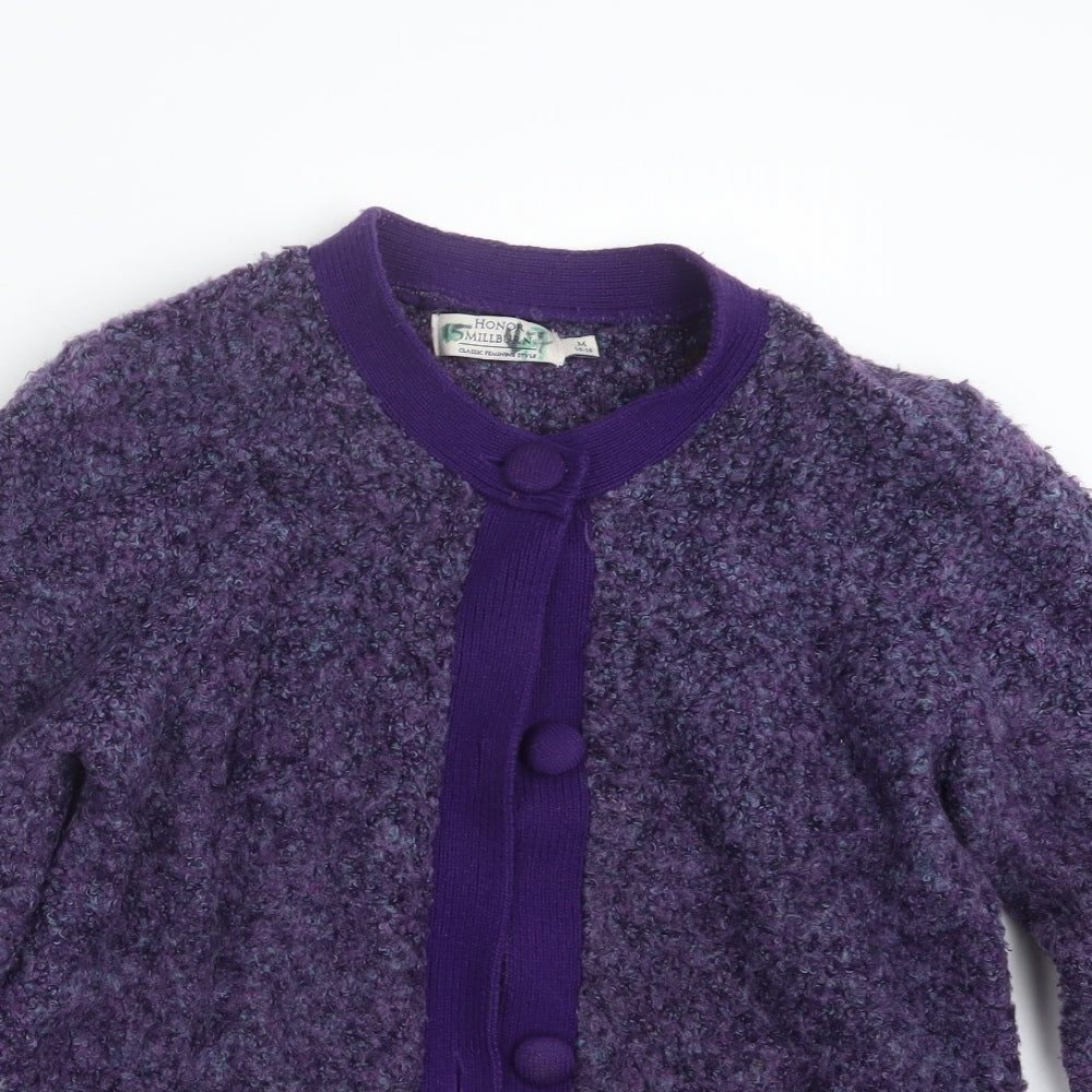 Honor Milburn Womens Purple  Knit Cardigan Jumper Size 14
