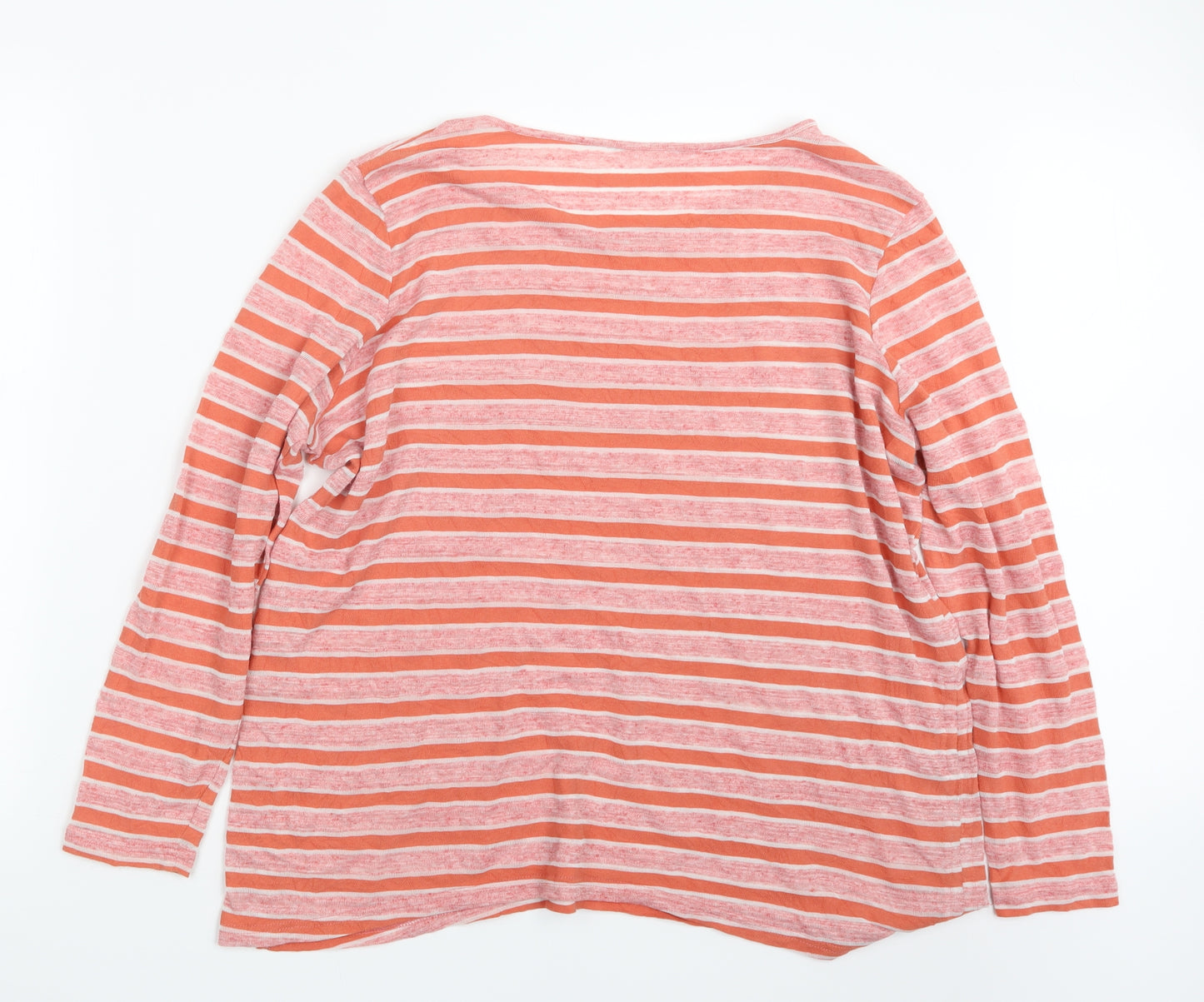 NEXT Womens Pink Striped  Basic T-Shirt Size 22