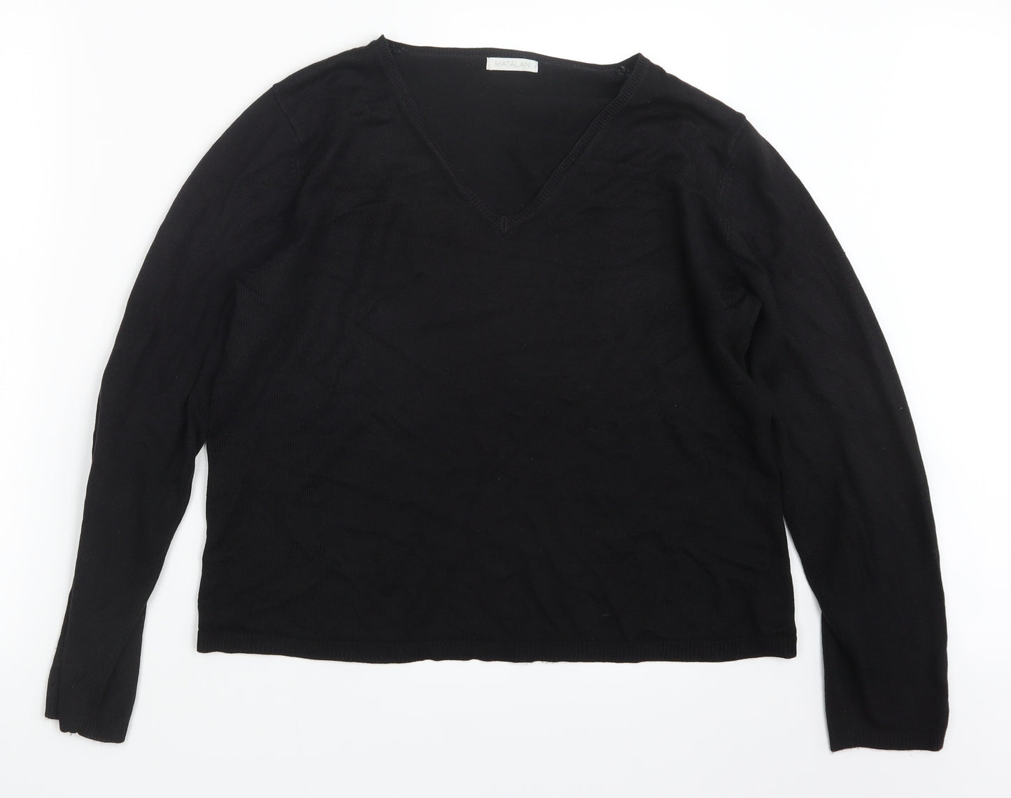 Matalan Womens Black  Knit Pullover Jumper Size 16