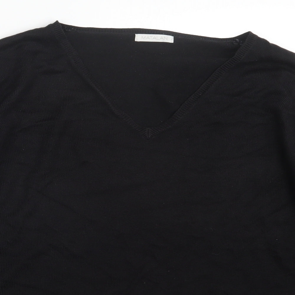 Matalan Womens Black  Knit Pullover Jumper Size 16