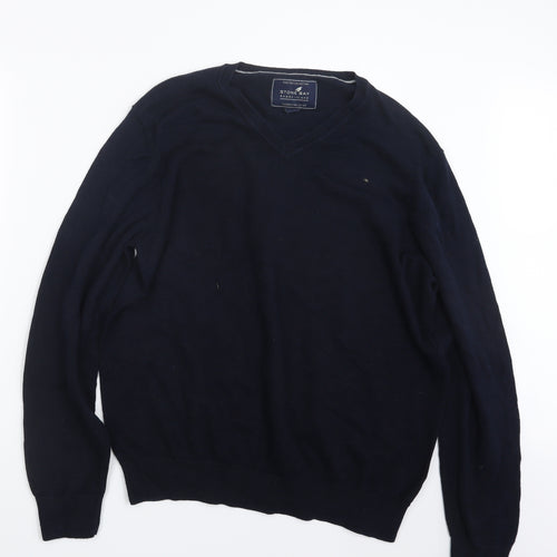 Stone Bay Mens Blue  Knit Pullover Jumper Size XL