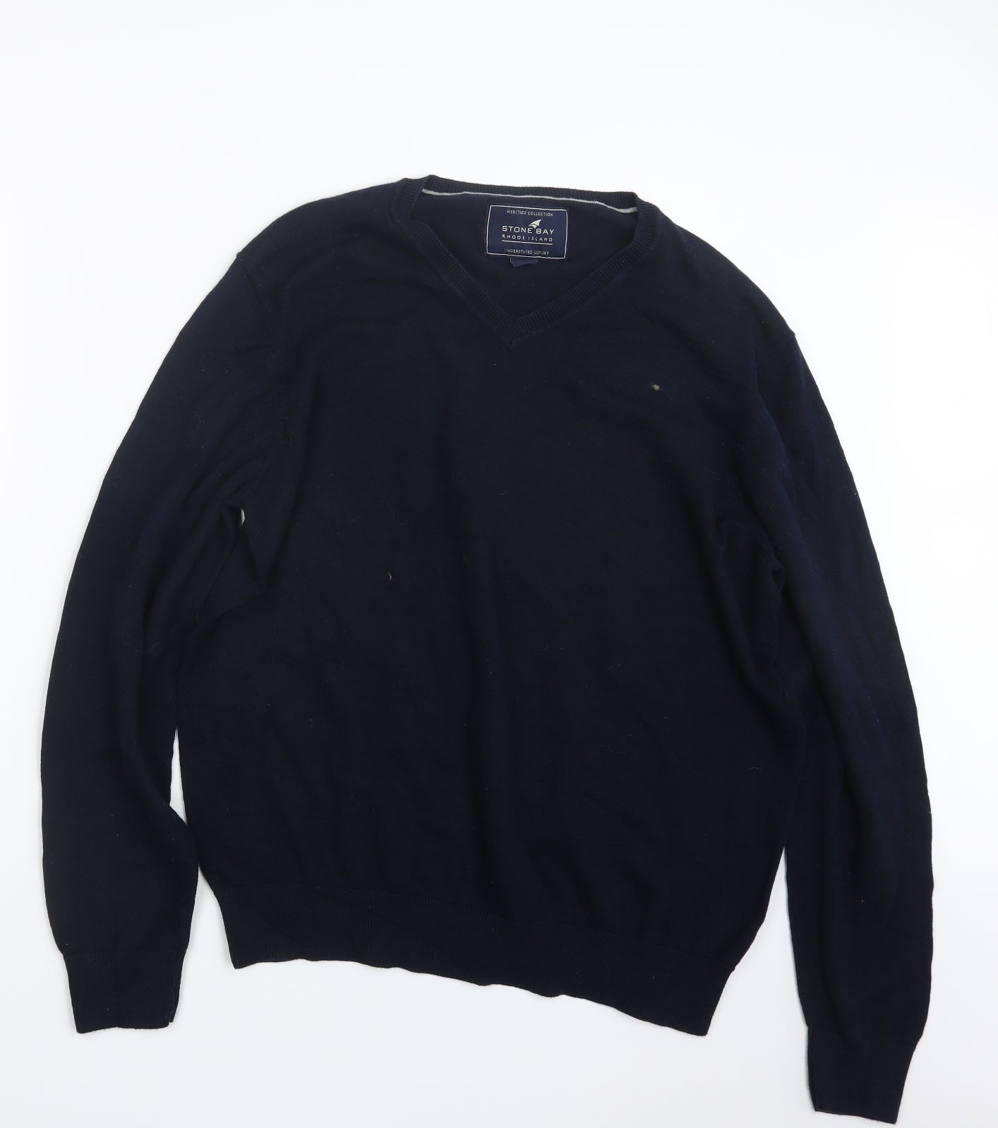 Stone Bay Mens Blue  Knit Pullover Jumper Size XL
