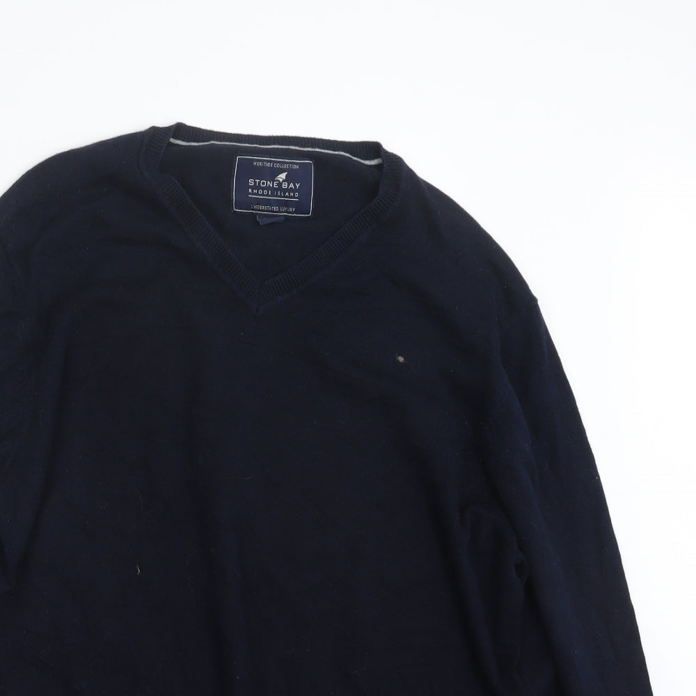 Stone Bay Mens Blue  Knit Pullover Jumper Size XL