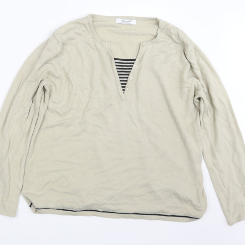 Special Collection Womens Beige  Knit Pullover Jumper Size 18