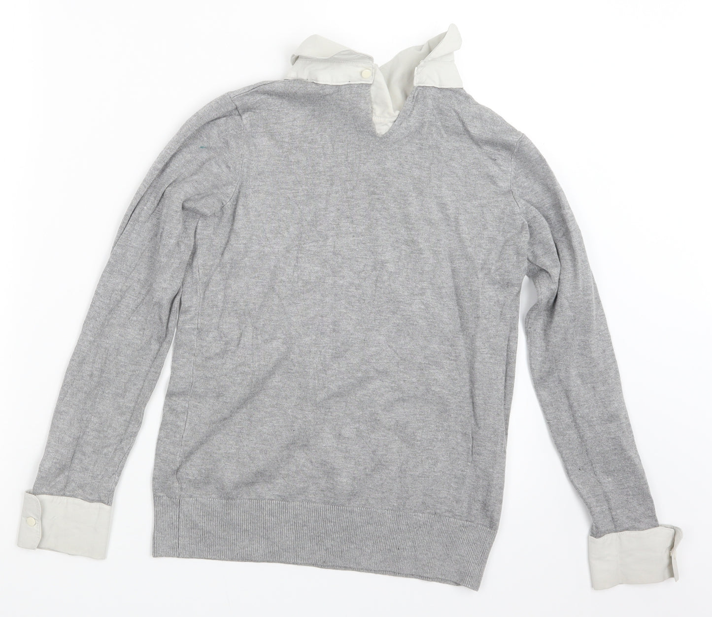 Dorothy Perkins Womens Grey  Knit Pullover Jumper Size 8