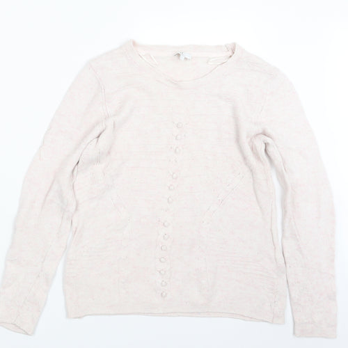 CC Womens Pink  Knit Pullover Jumper Size L