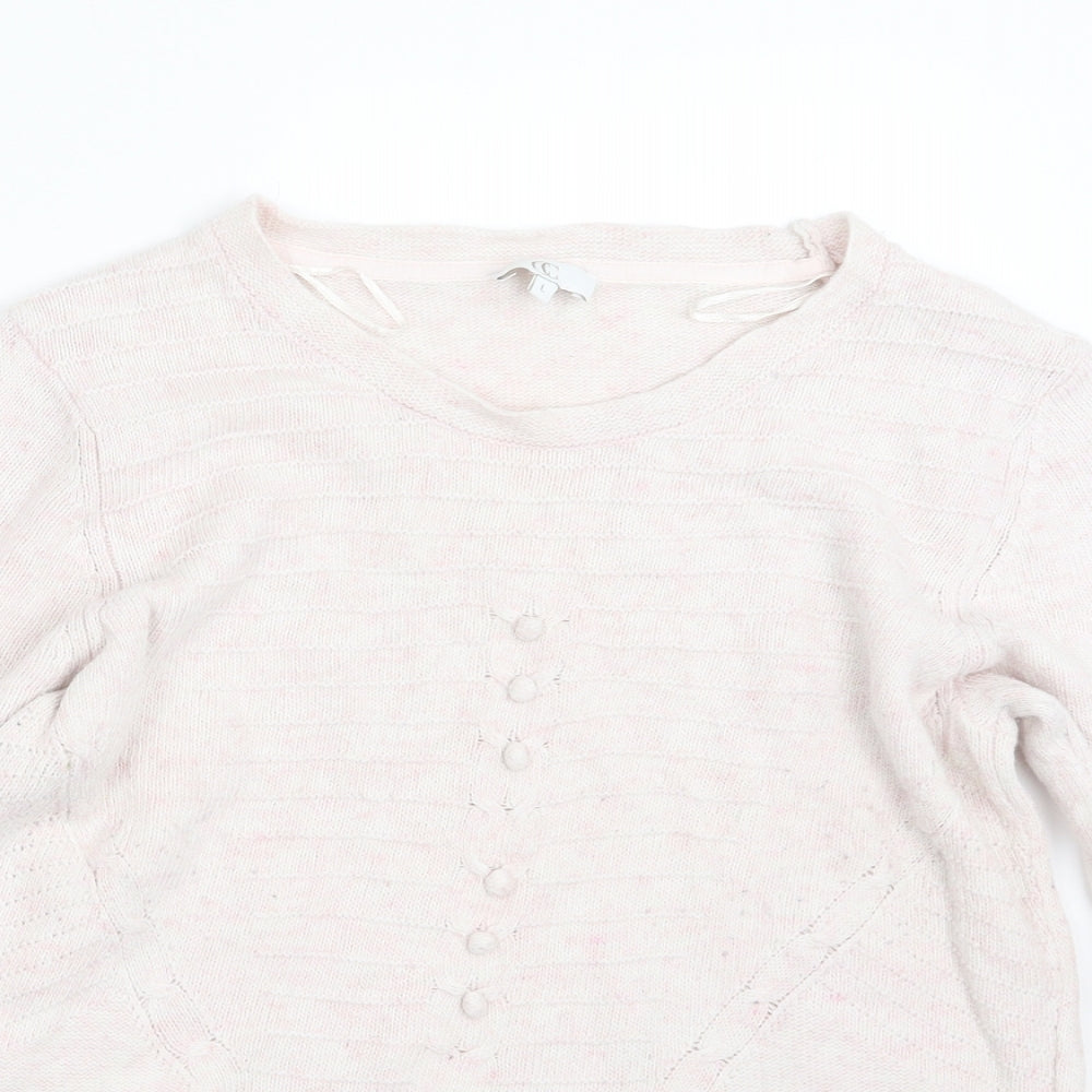 CC Womens Pink  Knit Pullover Jumper Size L