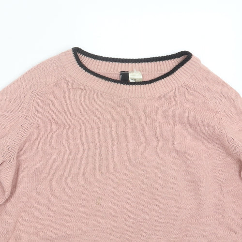Divided by H&M Womens Pink  Knit Pullover Jumper Size XS