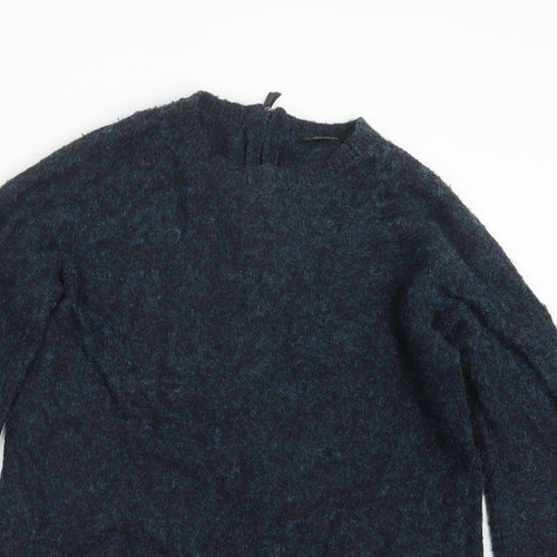 Topshop Womens Blue  Knit Pullover Jumper Size 10