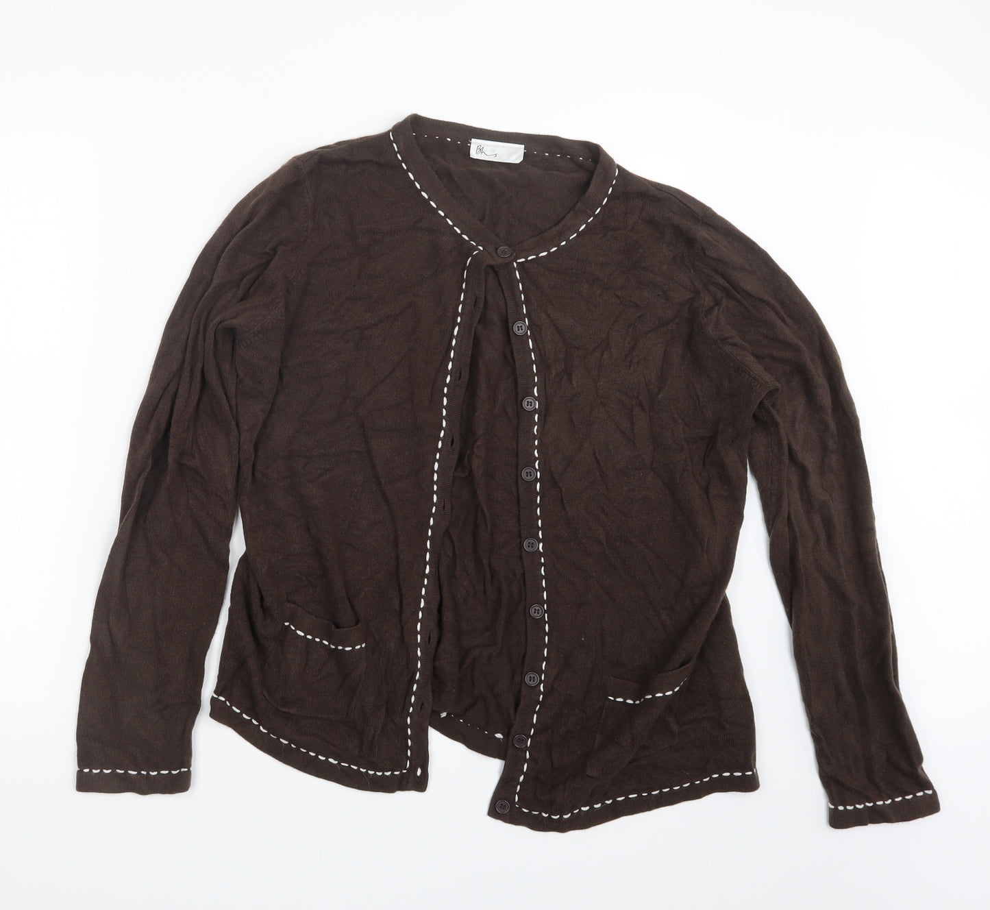 BHS Womens Brown  Knit Cardigan Jumper Size 20