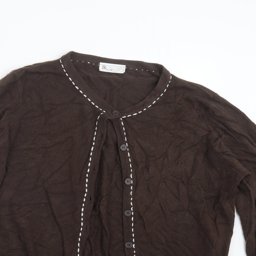 BHS Womens Brown  Knit Cardigan Jumper Size 20