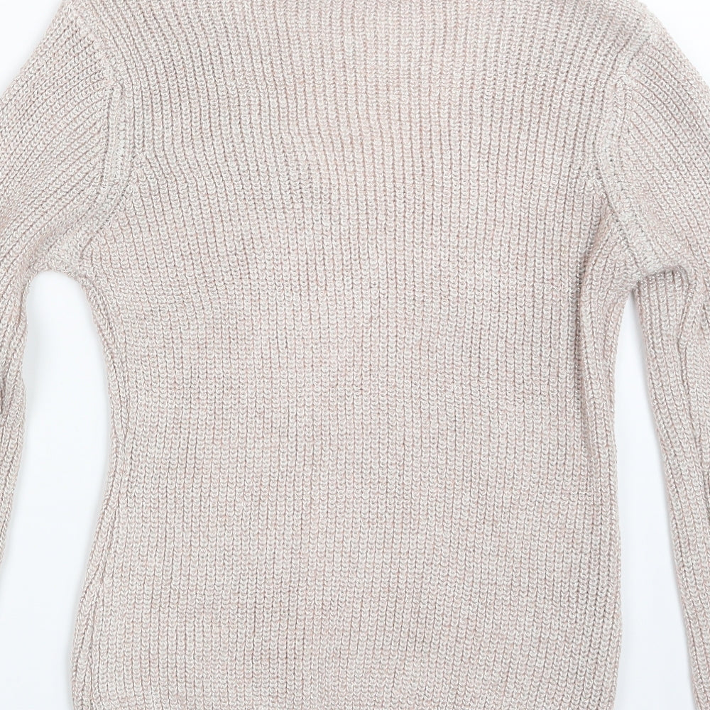 Quiz Womens Pink  Knit Pullover Jumper Size S