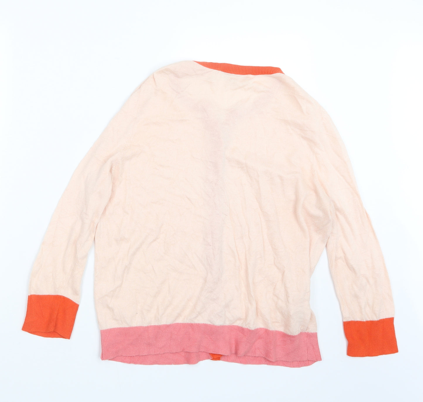 LOFT Womens Pink  Knit Cardigan Jumper Size L