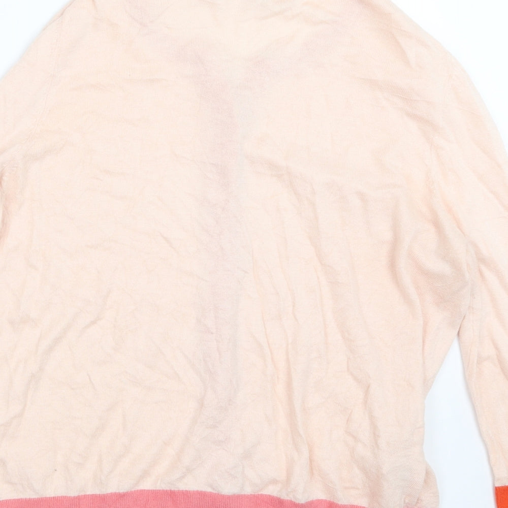 LOFT Womens Pink  Knit Cardigan Jumper Size L
