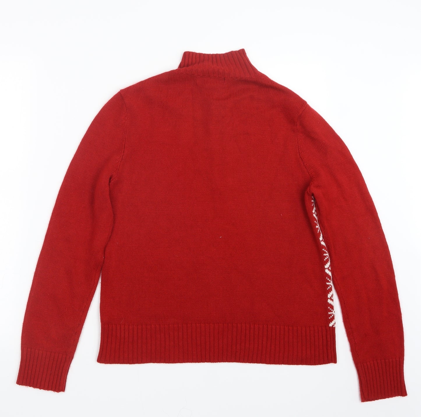 New York Company Womens Red  Knit Pullover Sweatshirt Size M  - Christmas