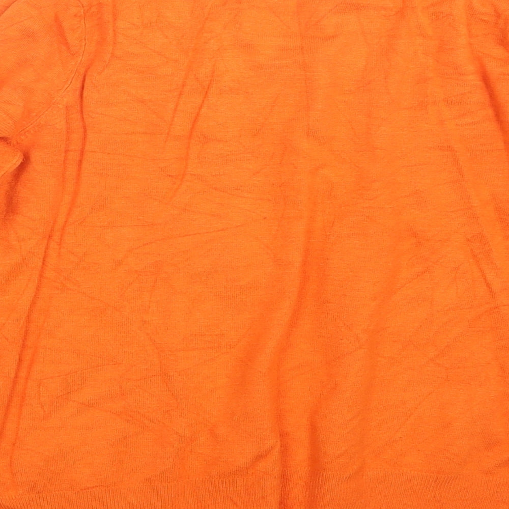 Marks and Spencer Womens Orange  Knit Cardigan Jumper Size 12