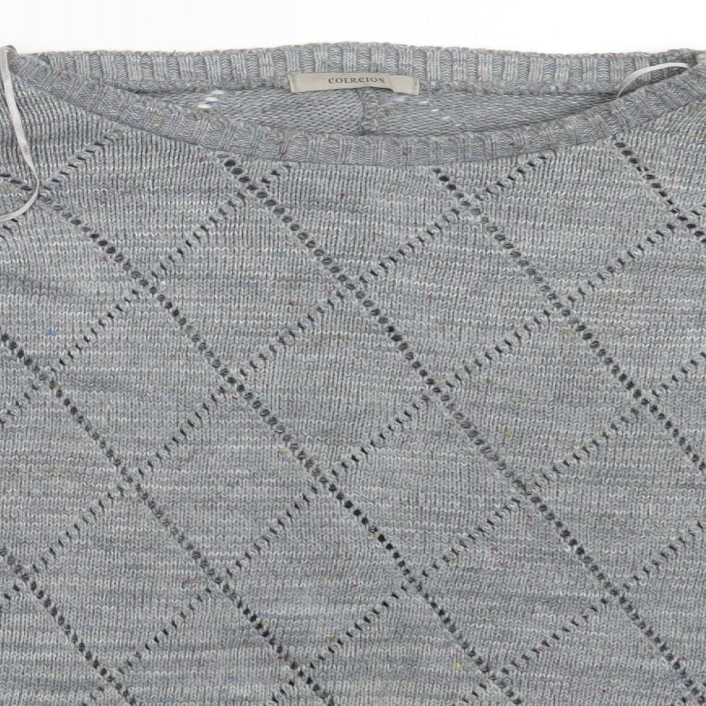 corecion Womens Grey  Knit Pullover Jumper Size M