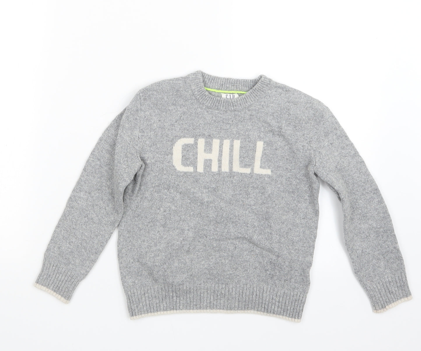 Gap Boys Grey  Knit Pullover Jumper Size 6-7 Years
