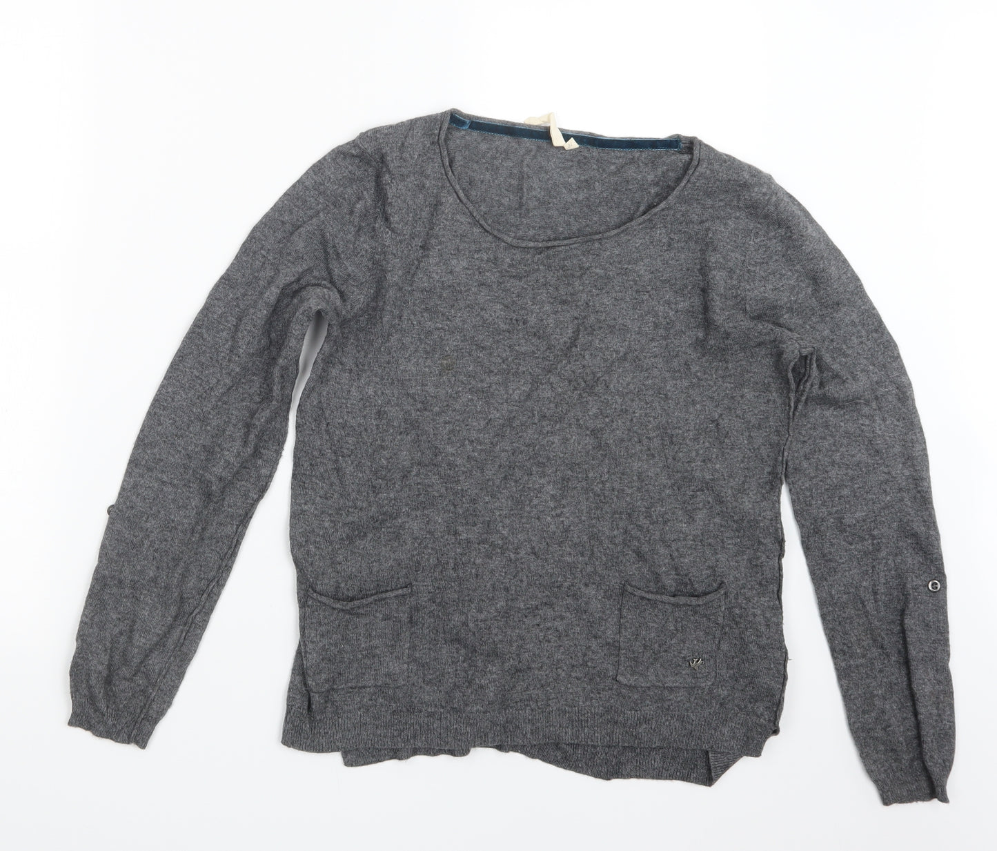 White Stuff Womens Grey  Knit Pullover Jumper Size 10