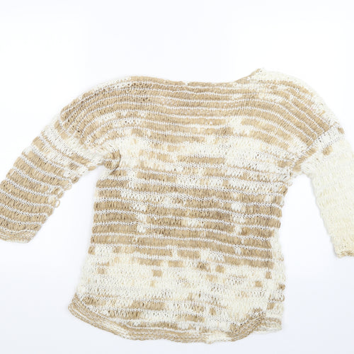 NEXT Womens Beige  Knit Pullover Jumper Size M