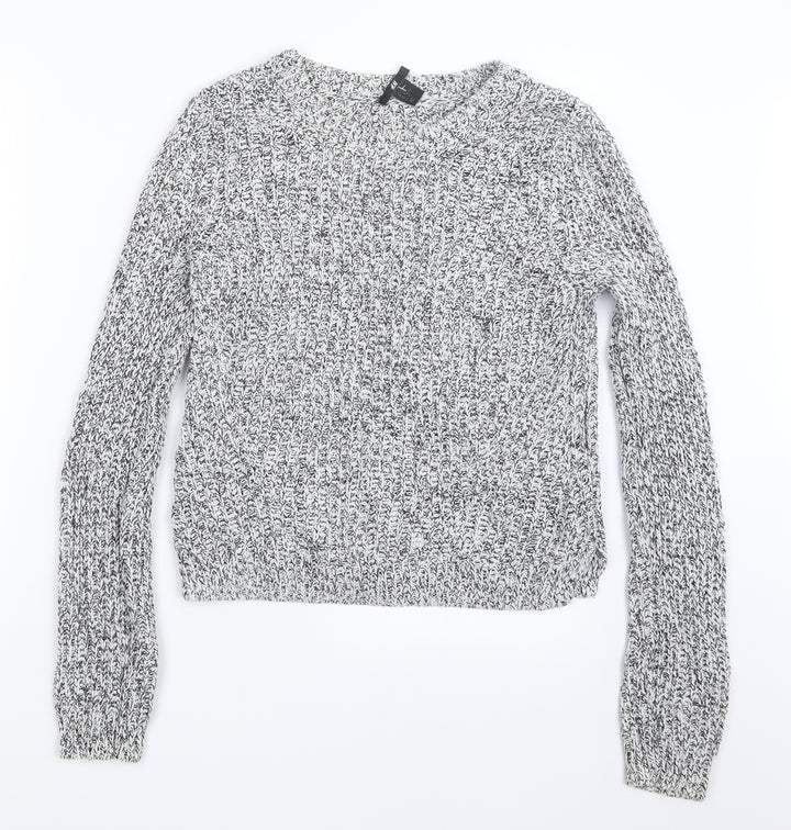 H&M Womens Black  Knit Pullover Jumper Size M
