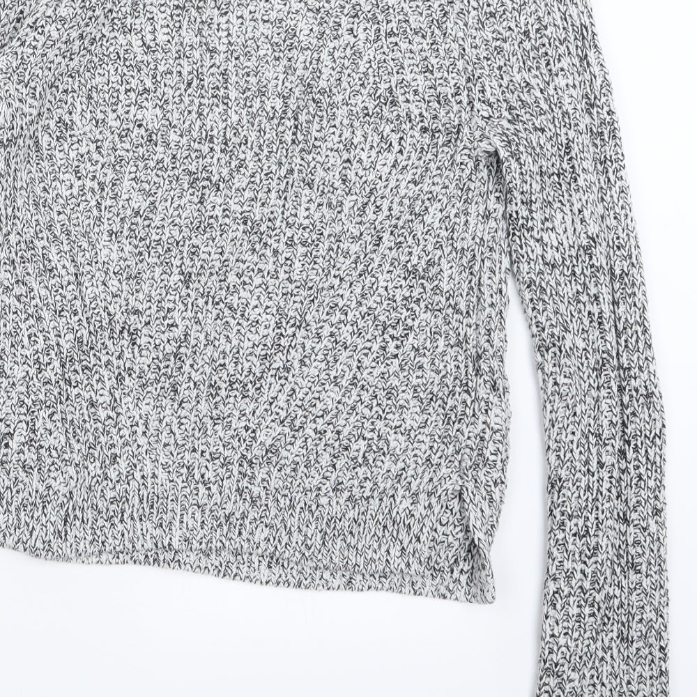 H&M Womens Black  Knit Pullover Jumper Size M