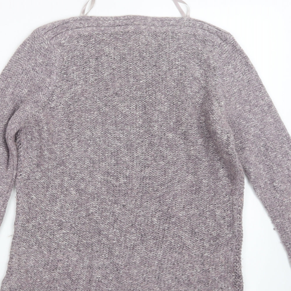 Bm Collection Womens Purple  Knit Pullover Jumper Size S