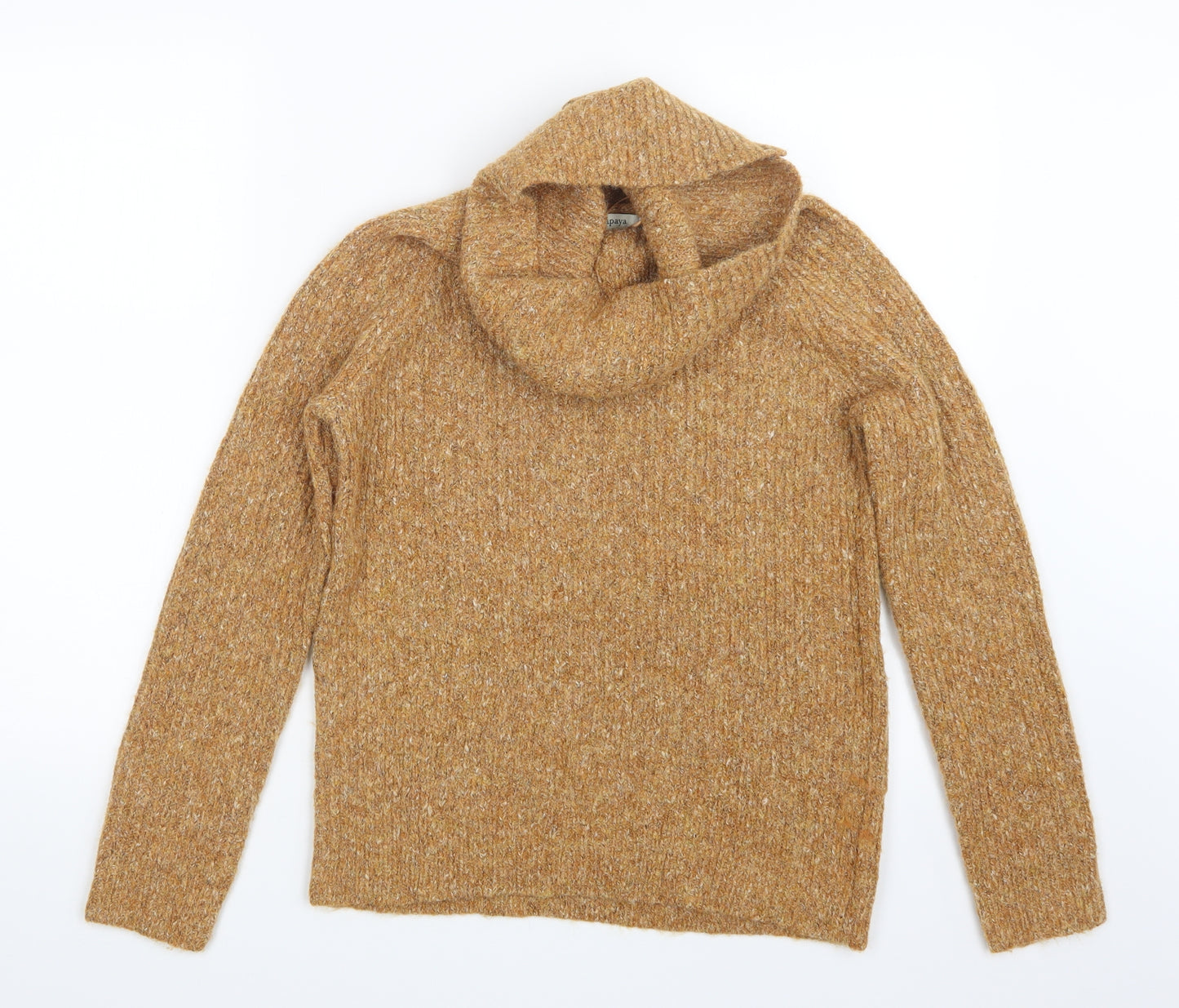 Papaya Womens Yellow  Knit Pullover Jumper Size S