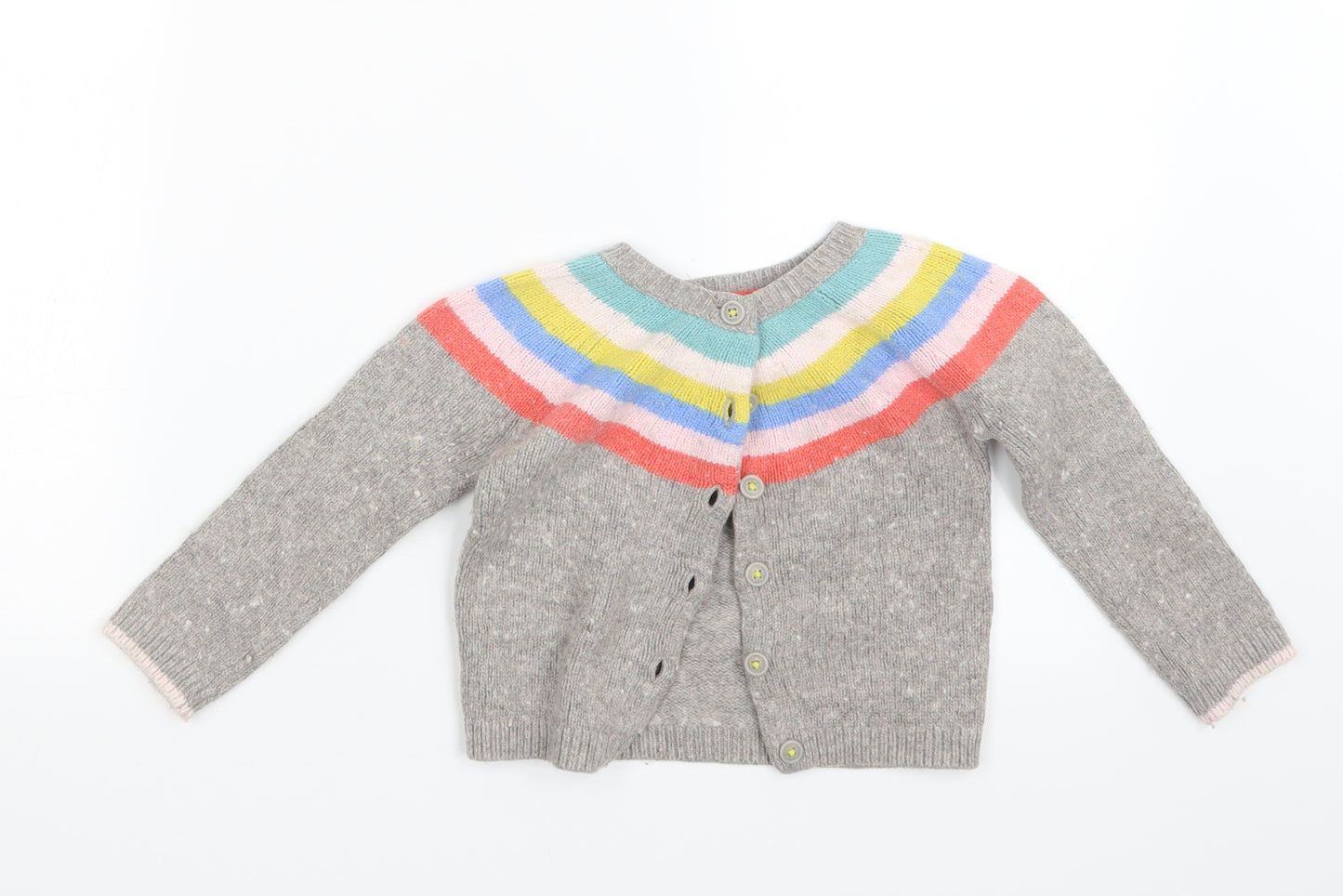 Baby Boden Girls Grey  Knit Cardigan Jumper Size 2-3 Years