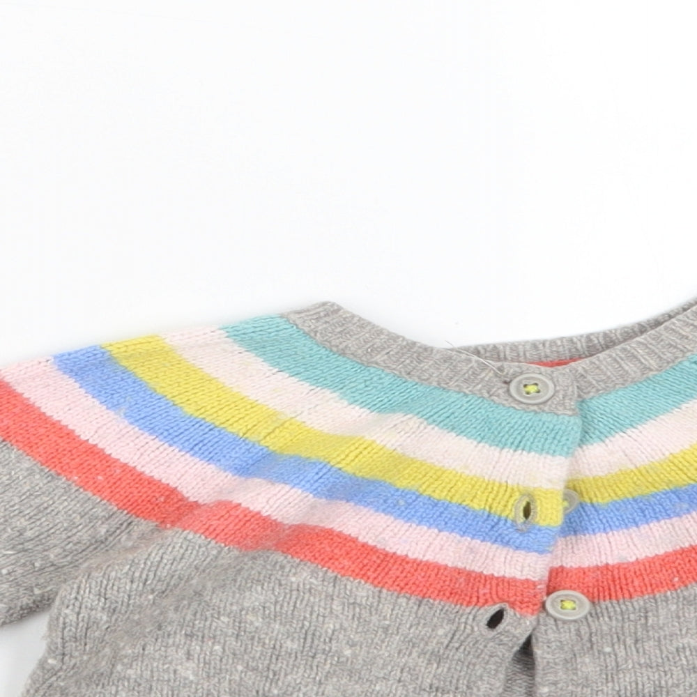 Baby Boden Girls Grey  Knit Cardigan Jumper Size 2-3 Years
