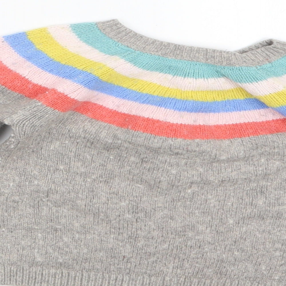 Baby Boden Girls Grey  Knit Cardigan Jumper Size 2-3 Years