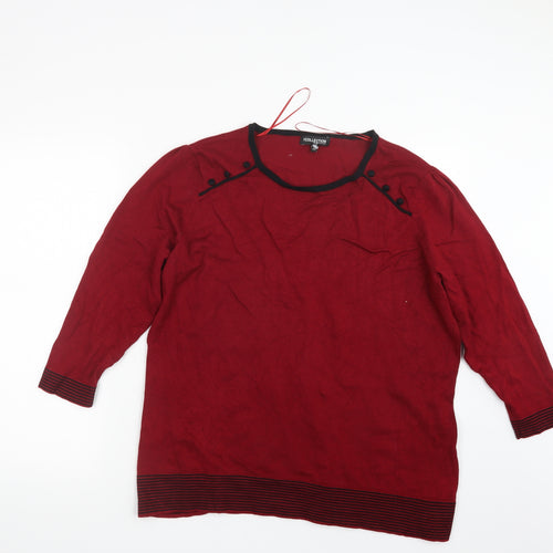 Debenhams Womens Red  Knit  Jumper Size 22
