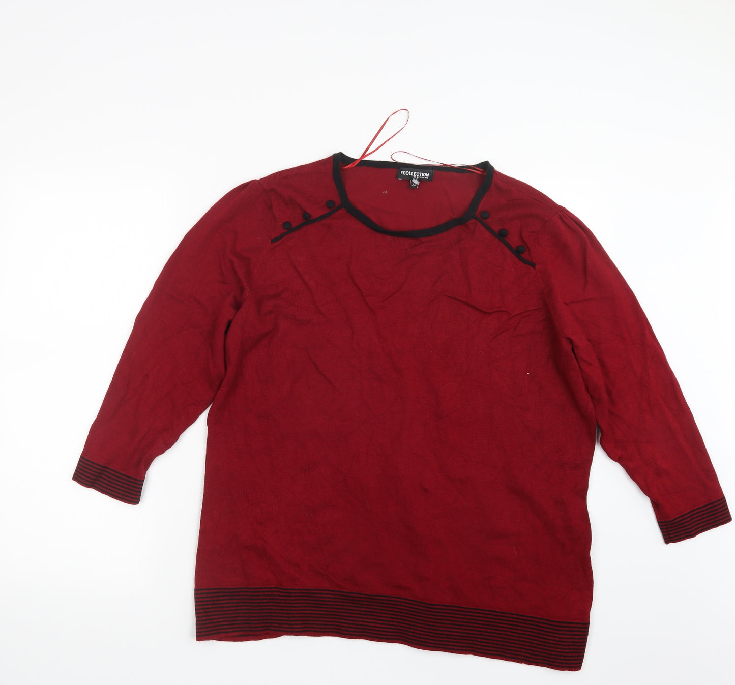 Debenhams Womens Red  Knit  Jumper Size 22
