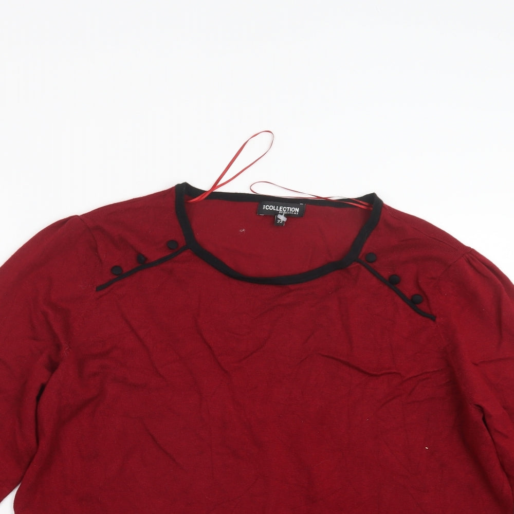 Debenhams Womens Red  Knit  Jumper Size 22