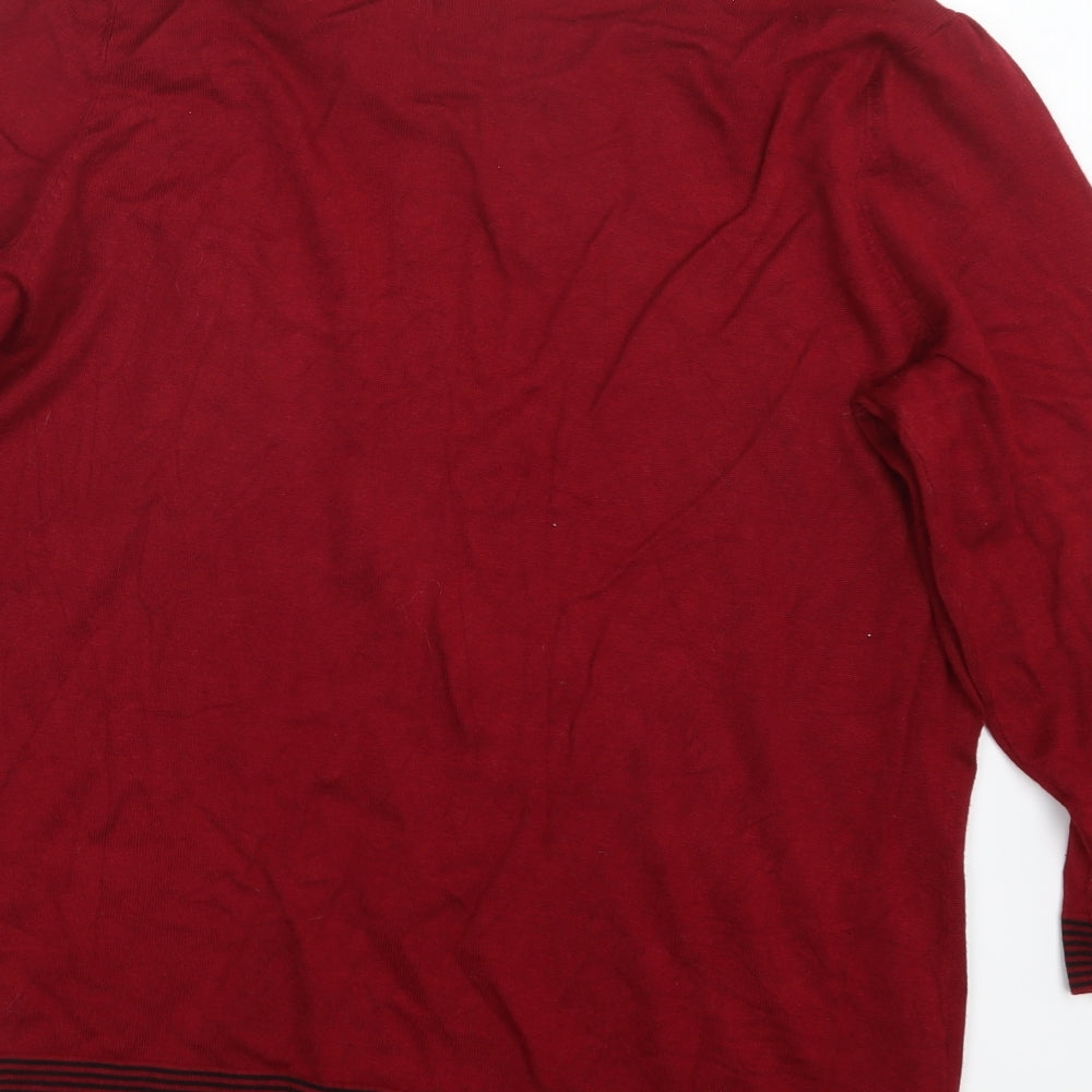 Debenhams Womens Red  Knit  Jumper Size 22