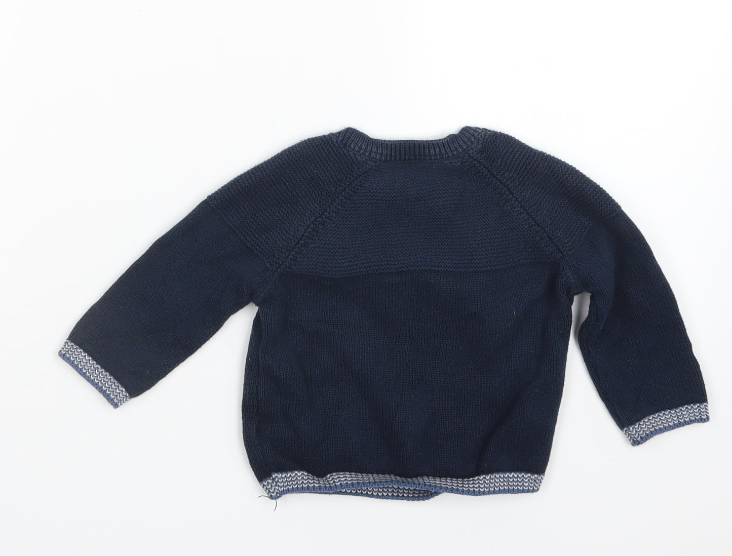 Nutmeg Boys Blue  Knit Pullover Jumper Size 6-9 Months