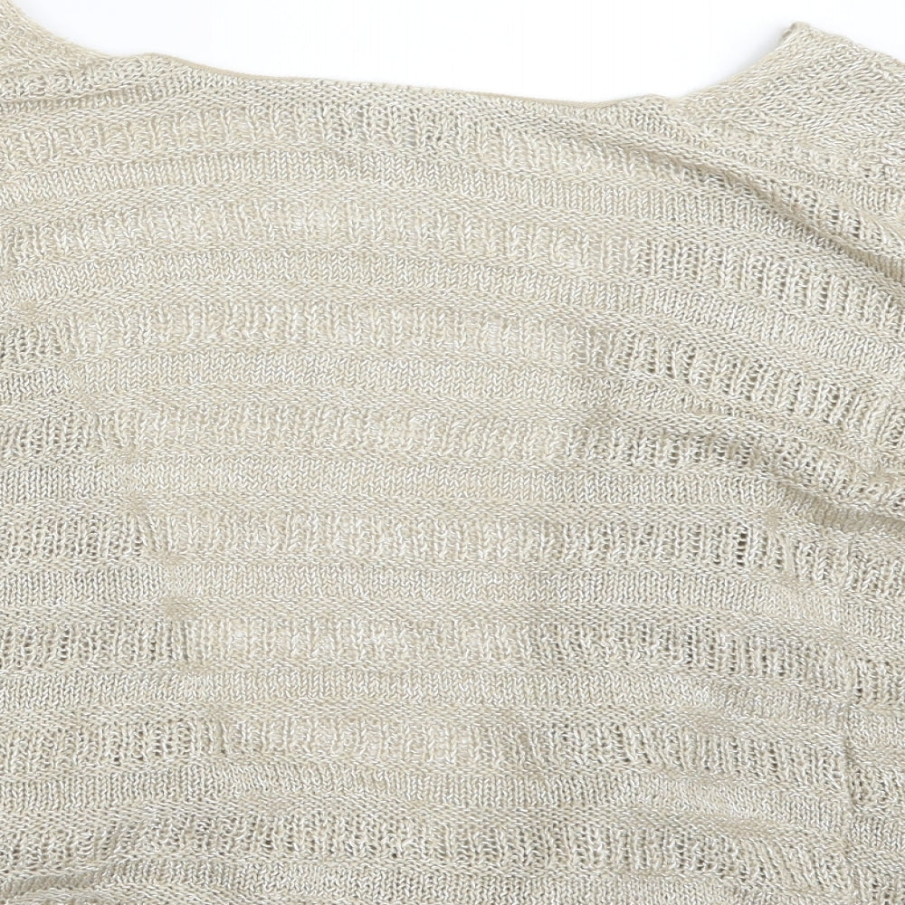 Per Una Womens Beige  Knit Cardigan Jumper Size 16