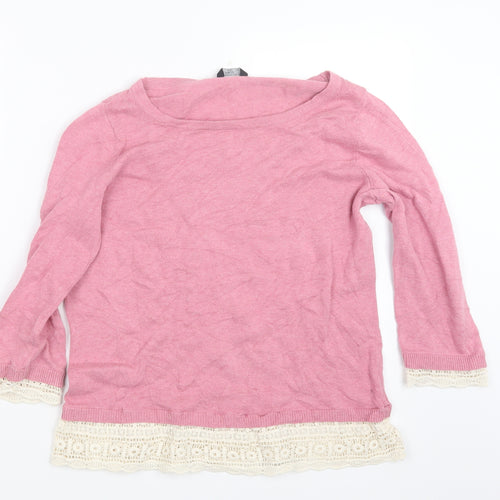 M&Co Womens Pink  Knit Pullover Jumper Size 12