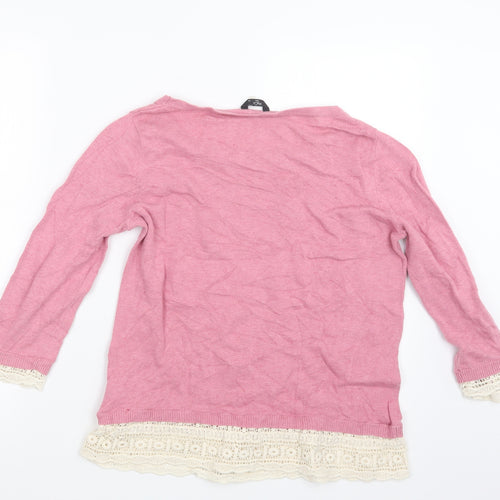 M&Co Womens Pink  Knit Pullover Jumper Size 12