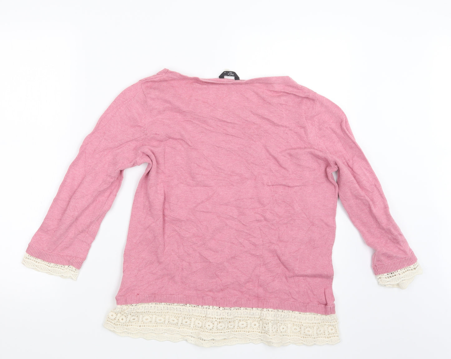 M&Co Womens Pink  Knit Pullover Jumper Size 12