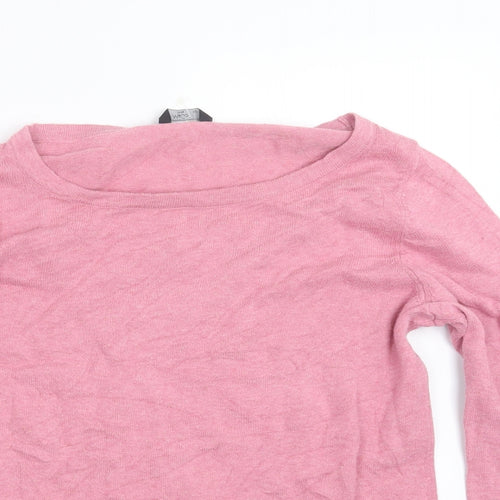 M&Co Womens Pink  Knit Pullover Jumper Size 12