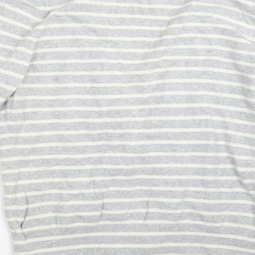 Gap Womens Grey Striped Knit Cardigan Jumper Size L