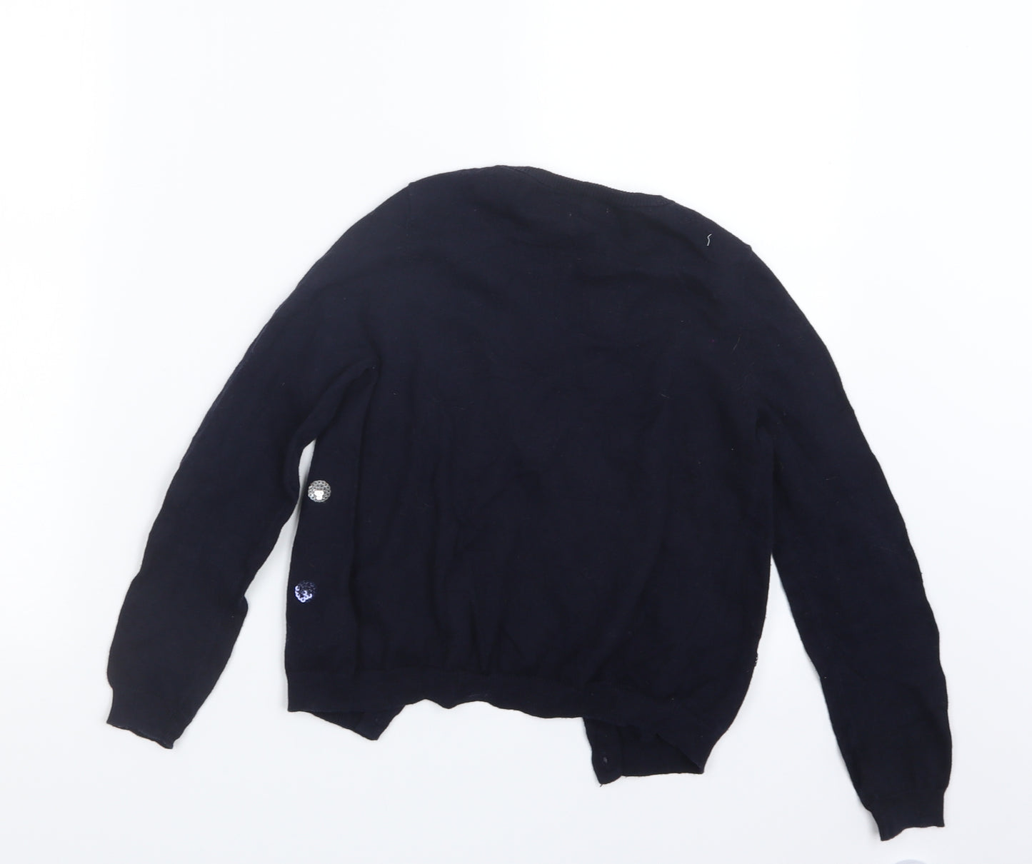 H&M Girls Blue  Knit Cardigan Jumper Size 7-8 Years