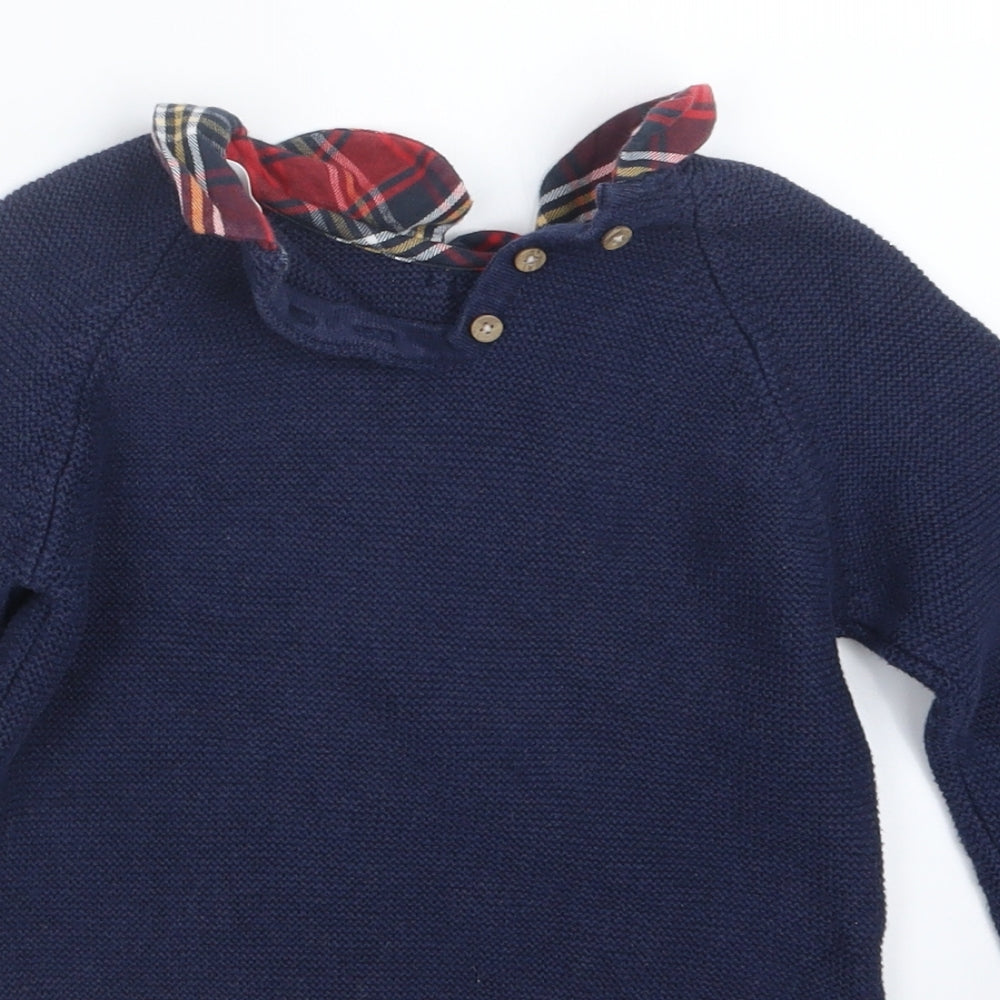 NEXT Girls Blue  Knit Pullover Jumper Size 4-5 Years