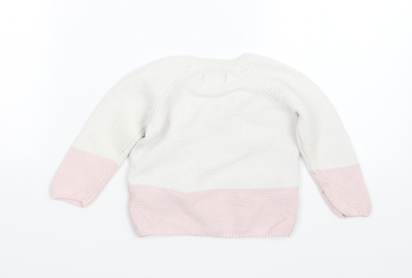 Primark Girls Pink  Knit Pullover Jumper Size 12-18 Months