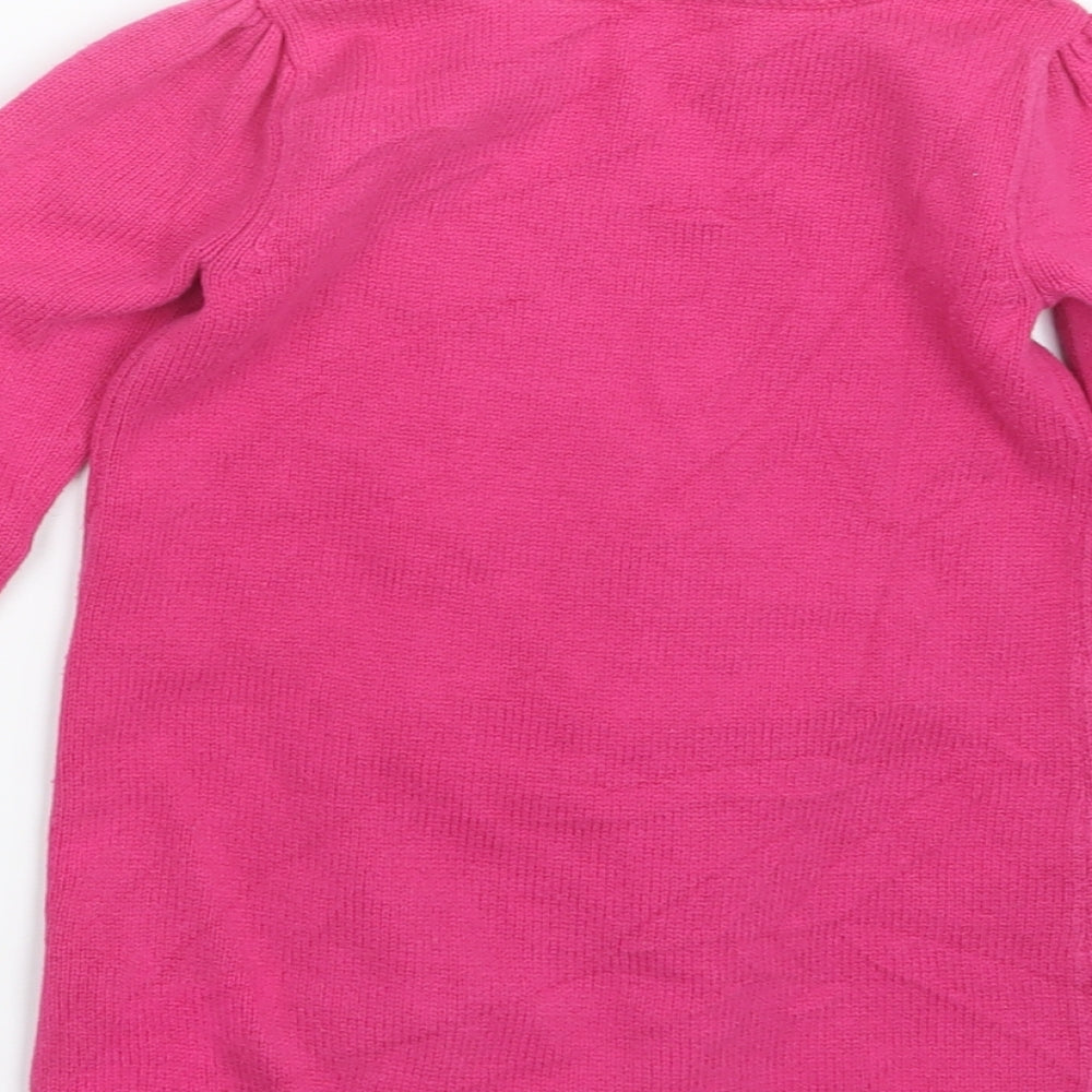 TU Girls Pink  Knit Pullover Jumper Size 3-4 Years  - Long