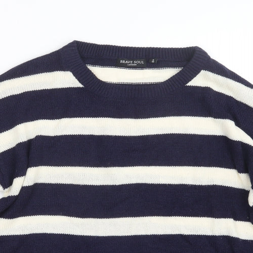 Brave Soul Womens Blue  Knit Pullover Jumper Size 12