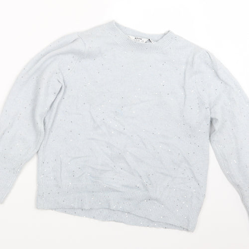 Dorothy Perkins Womens Blue  Knit Pullover Jumper Size 16